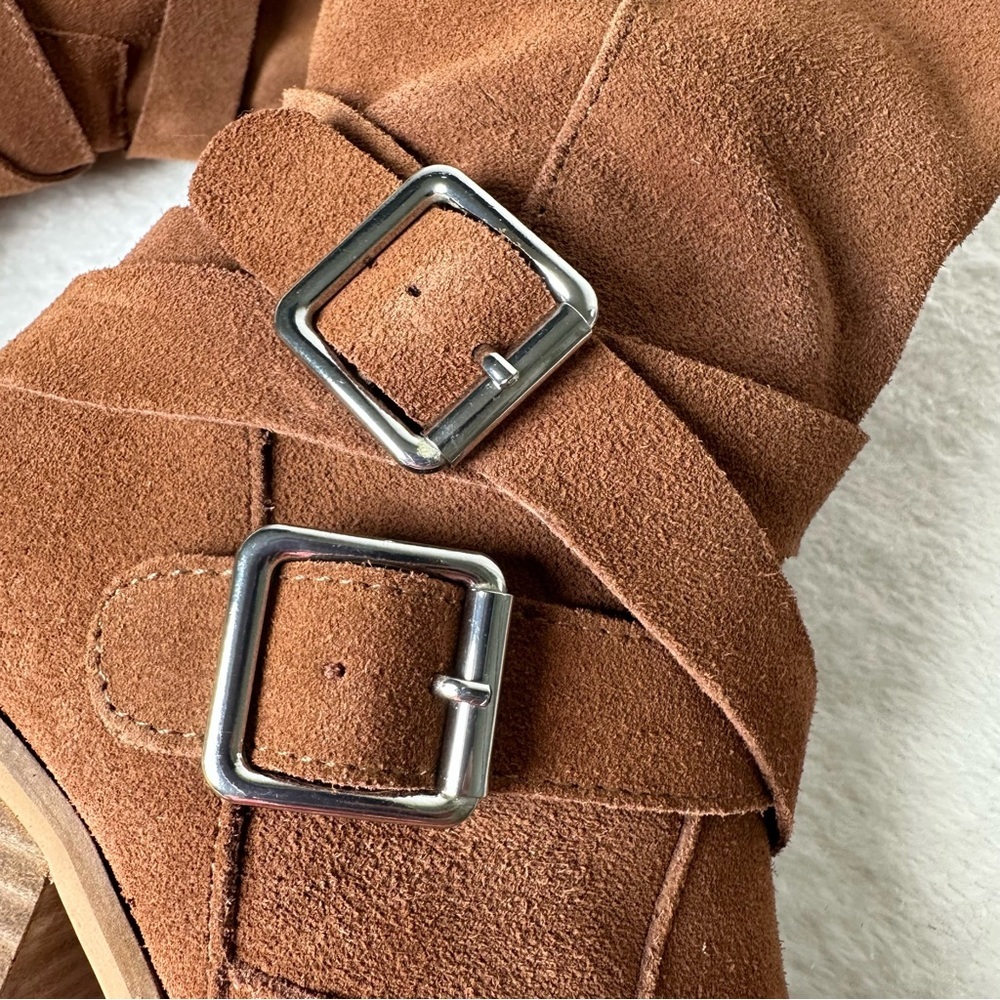 Chelsea & Violet CV-Vicky Brown Suede Heeled Pointed Toe Boots Booties - Picture 7 of 14